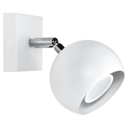 Lampa Ścienna Oprawa Natynkowa Reflektor GU10 Ruchoma Minimalistyczna Kulista Biała Nowoczesna Oculare Sollux