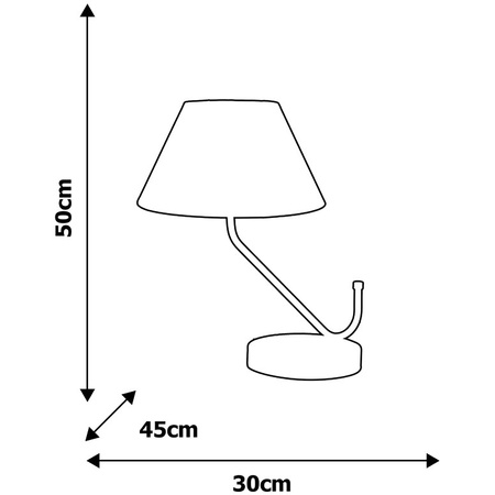 Lampa stołowa MiLAGRO VICTORIA 1x E27