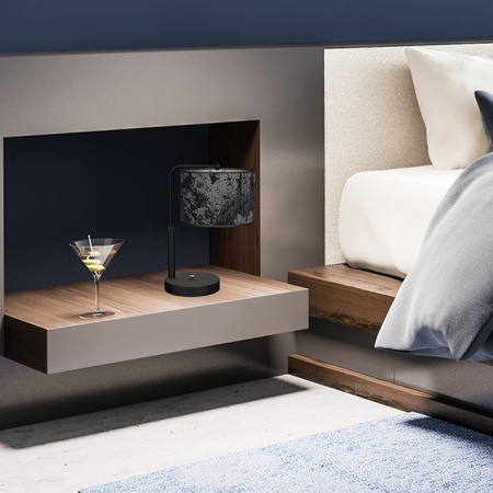 Lampka Biurkowa Stołowa LED SATINO Srebrna 1xE27 Milagro