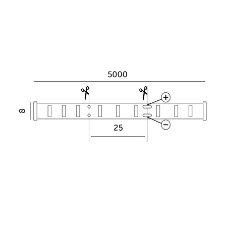 Taśma Pasek LED Zewnętrzna 5W 430lm 3000K Ciepła 1600LED 12V 5m IP65 CRI90 Tramo Premium Kobi