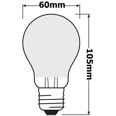 2x Żarówka LED A60 E27 4W = 40W 470lm 2700K Ciepła 300° Retrofit Filament CLASSIC Osram
