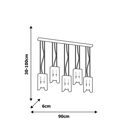 Lampa Wisząca Sufitowa VINCENZO 5xE27 Milagro