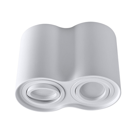 Oprawa sufitowa natynkowa Hadar R2 2xGU10 ruchoma okrągła biała