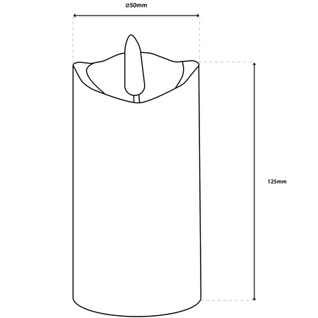 Wkład Elektryczny LED Świeca Znicz Efekt Płomienia 12,5 cm