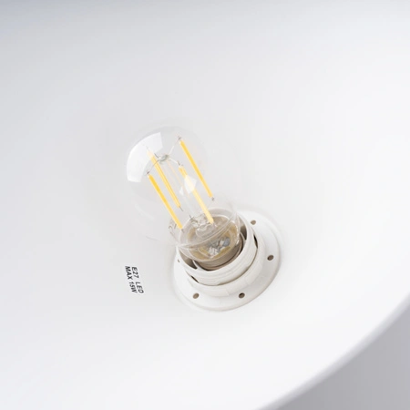 Lampa Sufitowa Wisząca Zwis E27 Geometryczna Biała Skandynawska Jaga Sollux