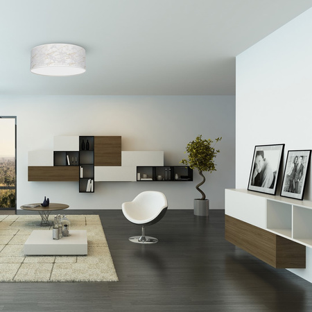 Plafon LED Lampa Sufitowa SENSO Biała Złota 3xE27 Ø50cm Milagro