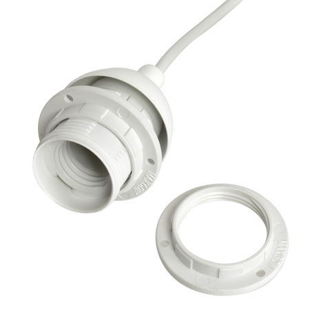 Lampa wisząca LUPO 1xE27 Geometryczny Kształt Loft Biała Złota MLP6266 Milagro Metal