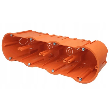 Puszka Instalacyjna Podtynkowa Poczwórna Głęboka Elektryczna 4x68 z Wkrętami PAWBOL