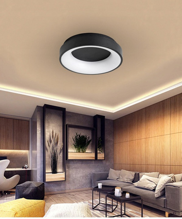 Lampa sufitowa PLAFON LED żyrandol GALAXIS NOVA 54W 3000K-6500K czarny + pilot