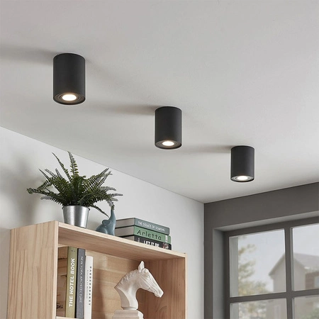 Oprawa Natynkowa HALOGENOWA SPOT 1x GU10 Ruchoma Czarna Videx