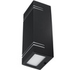 Lampa Ogrodowa Kinkiet Elewacyjny NELA 2xGU10 IP44 Góra Dół Czarna