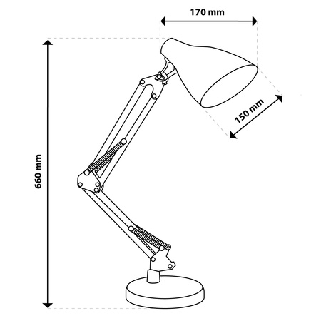 Lampka Biurkowa Stołowa LED 7W CCT Ściemnialna Marti Biała Lumiled
