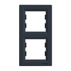 Ramka 2-krotna Pionowa Do Gniazda Podwójna Asfora Antracyt