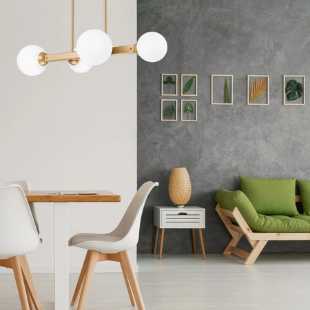 Lampa Sufitowa ASTRO 4xG9 Szklane Klosze Kule Złota LM-4.161 Lamkur