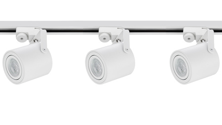 Zestaw Szyna Oświetleniowa Szynoprzewód 1,5m + 3x Reflektor Szynowy LED Lampa GU10 Biały Mat