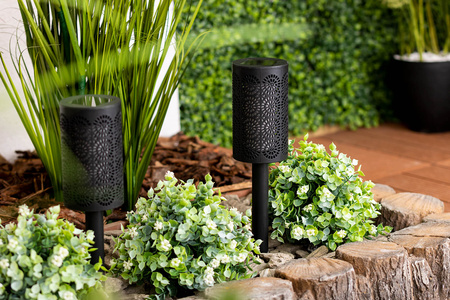 Lampa Solarna Ogrodowa LED Wbijana Pochodnia 39cm IP44 Czujnik Zmierzchu