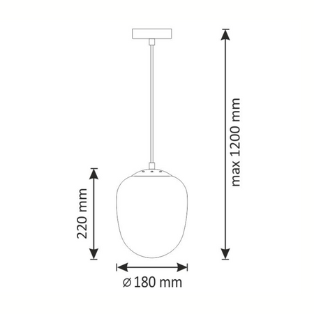 Lampa wisząca sufitowa LORA SMOKEY 1x E27 GOLDLUX (Polux)