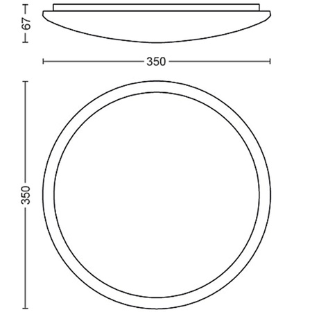 Plafon LED Lampa Sufitowa Natynkowa 18W 4000K Biała 35cm PHILIPS CAVANAL 40K