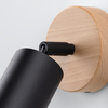 Lampa Ścienna Oprawa Natynkowa Kinkiet GU10 SPOT TUBA Reflektor Punktowa Ruchoma Tubularna Czarna Brązowa Nowoczesna Verdo Sollux