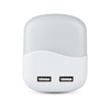 Lampka orientacyjna Lampka nocna LED 0.45W 3000K Z czujnikiem zmierzchu i portem USB Kwadratowa Biała Samsung Chip VT-84 V-TAC