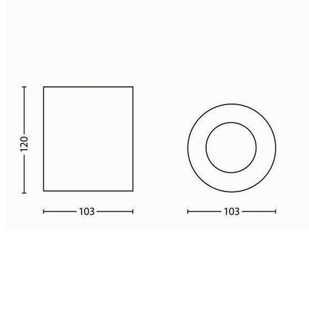 Oprawa Natynkowa Lampa Sufitowa GU10 Czarna Pillar Philips