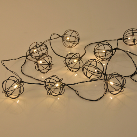 Girlanda Ogrodowa LED Bateryjna 2,1m na baterie 2xAA VIBORG Czarna GOLDLUX (Polux)