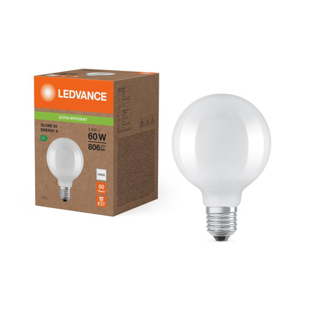 Żarówka LED Kula E27 G95 3.8W = 60W 806lm 4000K Neutralna 300° Ledvance