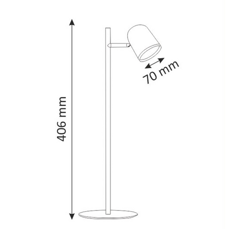 Lampka biurkowa stołowa 4,2W LED RAWI czarna 3000K GOLDLUX