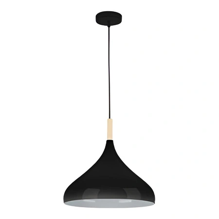 Lampa Sufitowa Oprawa Wisząca Zwis E27 Czarna Brązowa Miko Masterled