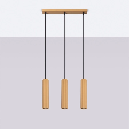 Lampa Wisząca Sufitowa Zwis Tuba Spot 3x GU10 Złota Karbon Deep Space SL.1556 Sollux