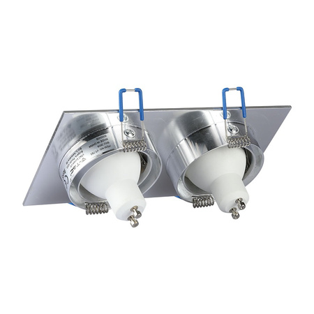 Oprawa Sufitowa Podtynkowa 2xGU10 Kwadratowa Aluminium VT-783 V-TAC