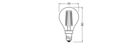 Żarówka LED P45 E14 3.4W = 40W 470lm 2700K Ciepła Ściemnialna 320° Filament Performance Class Ledvance