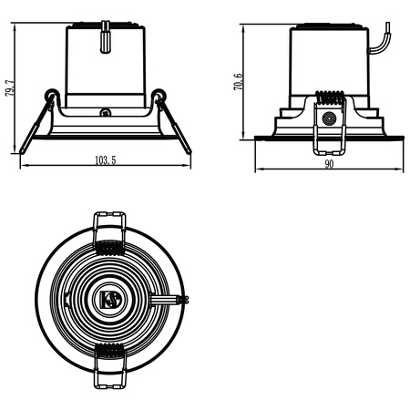 Oprawa Podtynkowa Wpuszczana LED 5W 330lm 2700K SceneSwitch Biała Pomeron Philips
