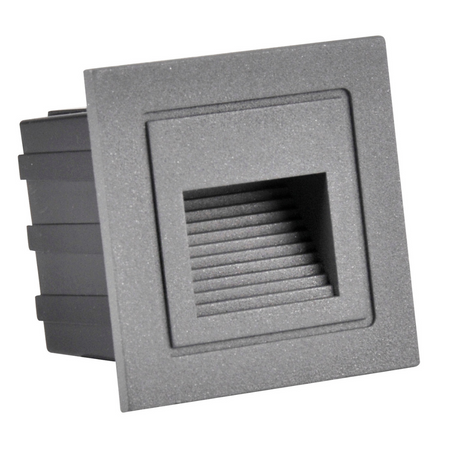 Lampa oprawa schodowa podtynkowa LED ogrodowa 3W 20lm IP44 4000K szara Q6 GOLDLUX (Polux)