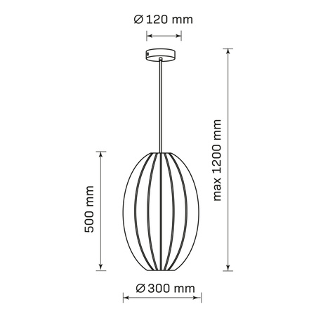Lampa Sufitowa Wisząca Zwis E27 Czarna JAPANDI Sanico Goldlux