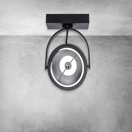 Oprawa Natynkowa Halogenowa Lugar Czarna 1xAR111 GU10 Spot Milagro