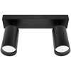 Kinkiet Spot Reflektor LED Lampa Sufitowa Natynkowa BLACK Czarna Nowoczesna 2xGU10 