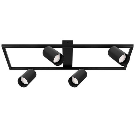 Żyrandol Lampa Oprawa Sufitowa Dekoracyjny 4x GU10 Czarny Masterled