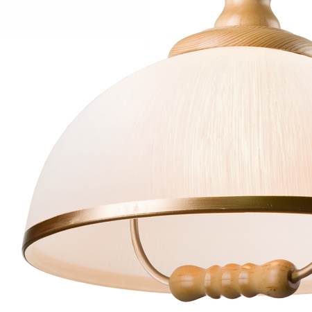 Lampa Wisząca Sufitowa RAMONA E27 Beżowa Biała LM-1.1/107 Lamkur