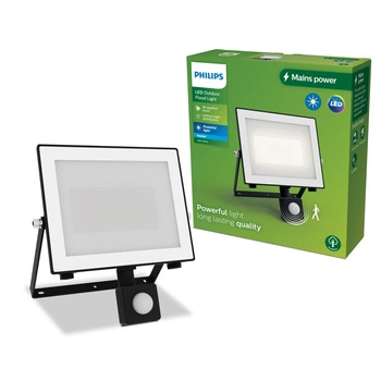 Naświetlacz LED Lampa Reflektor 50W 5400lm 5000K IP65 z Czujnikiem Ruchu i Zmierzchu Czarny Lois Philips