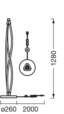 Lampa Podłogowa Oprawa Stojąca Dekoracyjna 22W 2400lm 3000K Ciepła Ściemnialna Dotykowa Szary Decor Ledvance