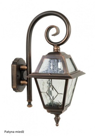 Lampa Ogrodowa Zewnętrzna Elewacyjna KINKIET LED Witraż K 3012/1/N E27 Su-Ma