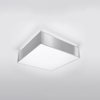 Lampa Sufitowa Plafon 2x E27 Kwadratowa Szara Minimalistyczna Horus Sollux
