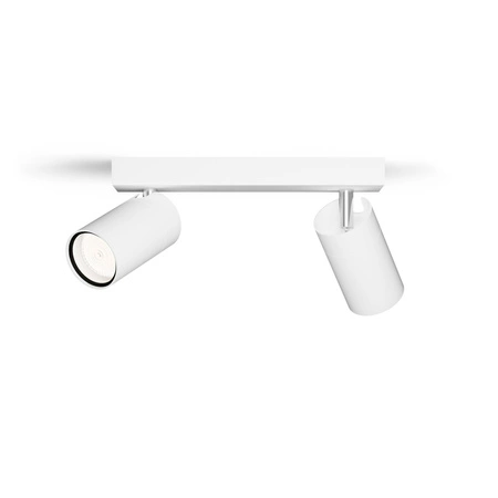 Lampa Sufitowa Reflektor 2x GU10 IP44 Biała Kosipo Philips