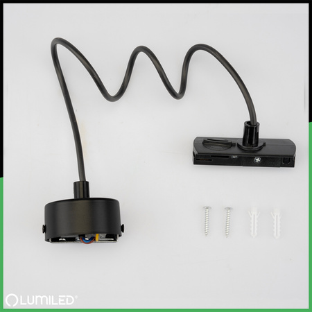 ADAPTER ZASILAJĄCY DO SZYNOPRZEWODÓW BAZA MONTAŻOWA 1F CZARNY LUMILED