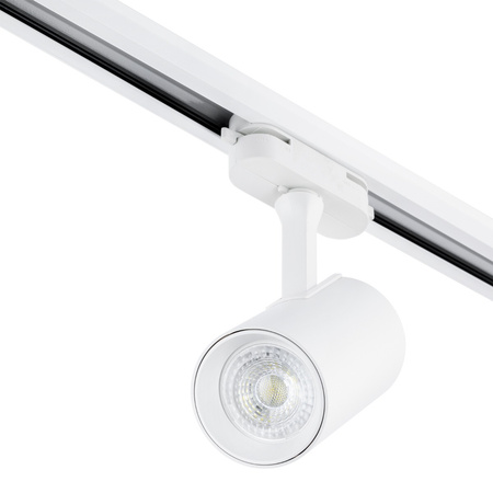 Reflektor Szynowy GU10 BIAŁY do Szynoprzewodów Jednofazowych Regulowana Oprawa na Szynę Walec SPOT Lampa