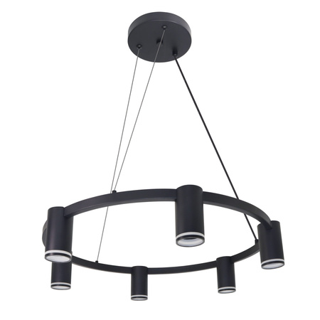 Lampa Sufitowa Wisząca Zwis 6x GU10 Czarna PARIS Sanico Goldlux