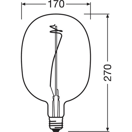 Żarówka LED Dekoracyjna E27 4.5W = 10W 100lm 1600K Ciepła 320° Ściemnialna Vintage 1906 Osram