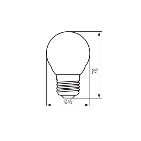 Żarówka LED E27 Edison G45 7W = 75W 1055lm 4000K Neutralna Przezroczysta XLED Filament Kanlux