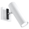 Lampa Ścienna Oprawa Natynkowa Kinkiet GU10 SPOT TUBA Reflektor Ruchoma Tubularna Biała Nowoczesna Direzione Sollux